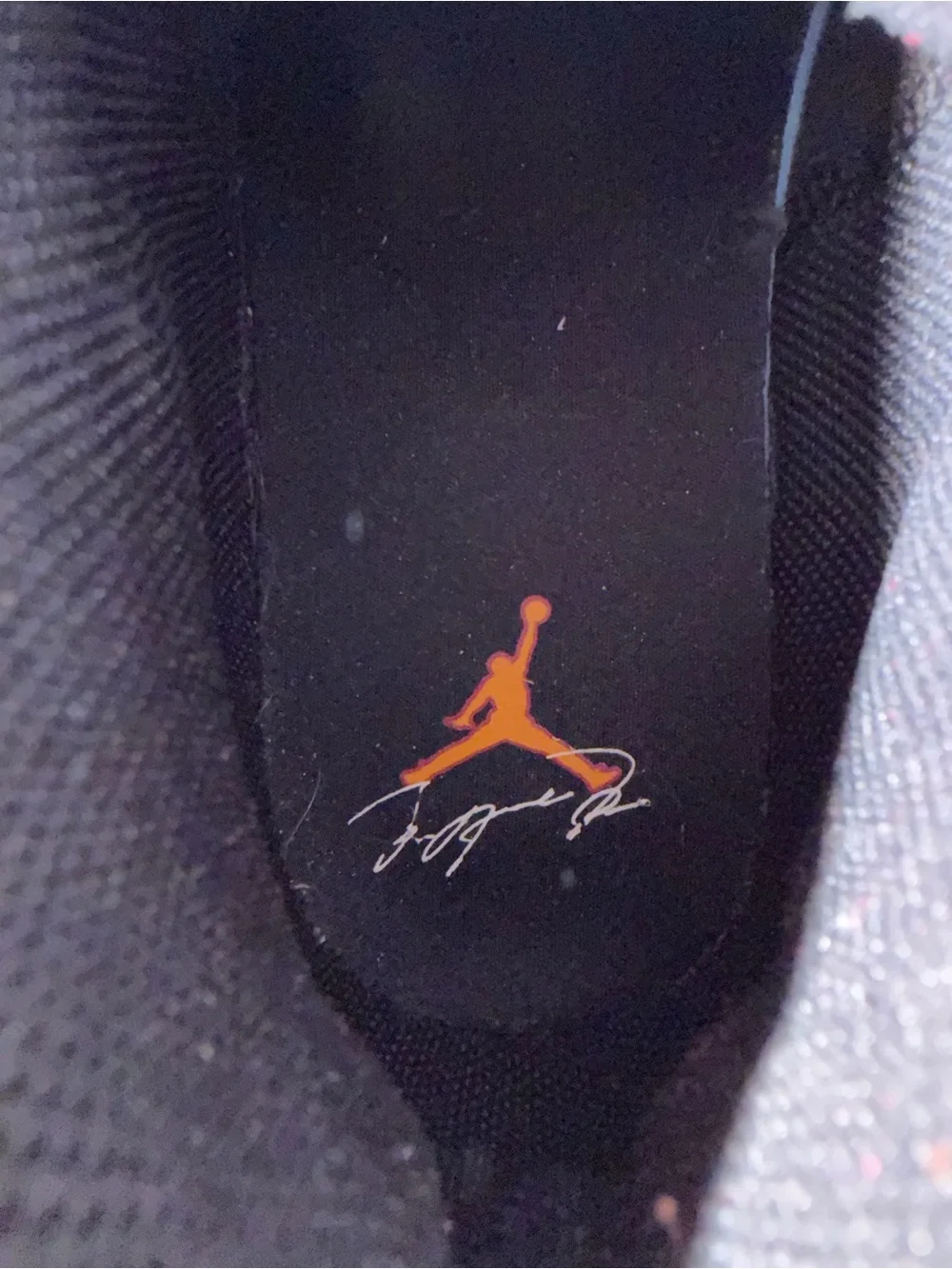 Jordan men Black and Orange mid rise-Sneakers